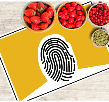 Spisebrikke original med stilisert fingeravtrykk - Tenstickers