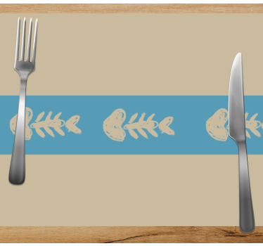 Spisebrikke original med unikt fiskebensmønster - Tenstickers