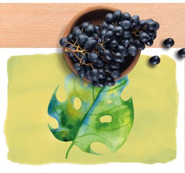 Spisebrikke original monstera bladdesign - Tenstickers
