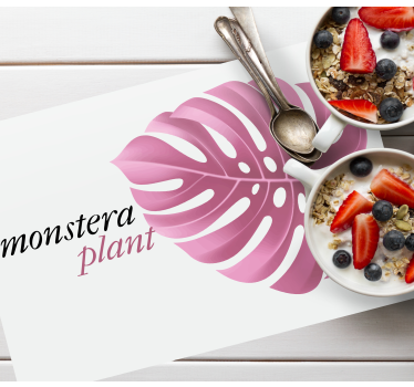 Spisebrikke original monstera bladmotiv - Tenstickers