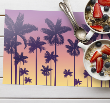Spisebrikke original palmesus ved solnedgang - Tenstickers