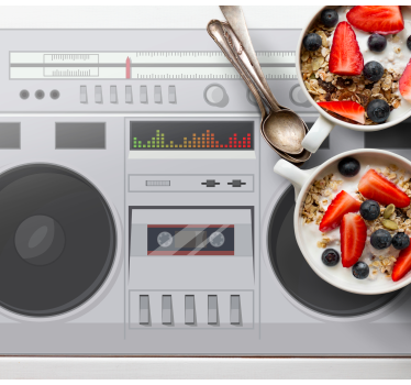 Spisebrikke original retro boombox stil - Tenstickers