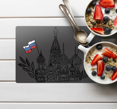 Spisebrikke original russiske arkitektoniske silhuetter - Tenstickers