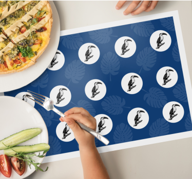 Spisebrikke original tropisk fuglemønster - Tenstickers