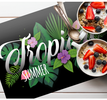Spisebrikke original tropisk sommerstemning - Tenstickers