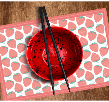 Strawberry pattern spisebrikke original - Tenstickers