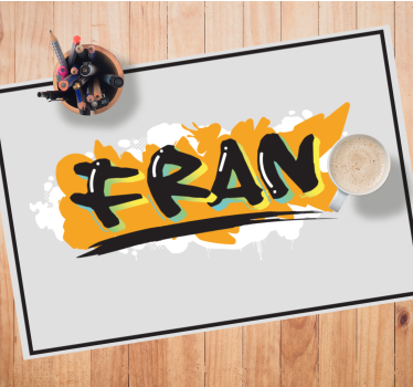 Urban stil fargerik graffiti egne navn spisebrikke - Tenstickers