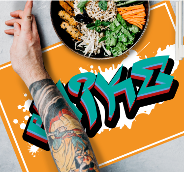 Vill stil konge graffiti egne navn spisebrikke - Tenstickers