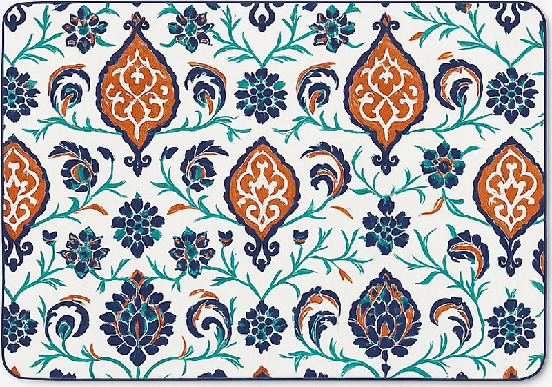 Spisebrikke original fargerike geometriske blomster - Tenstickers