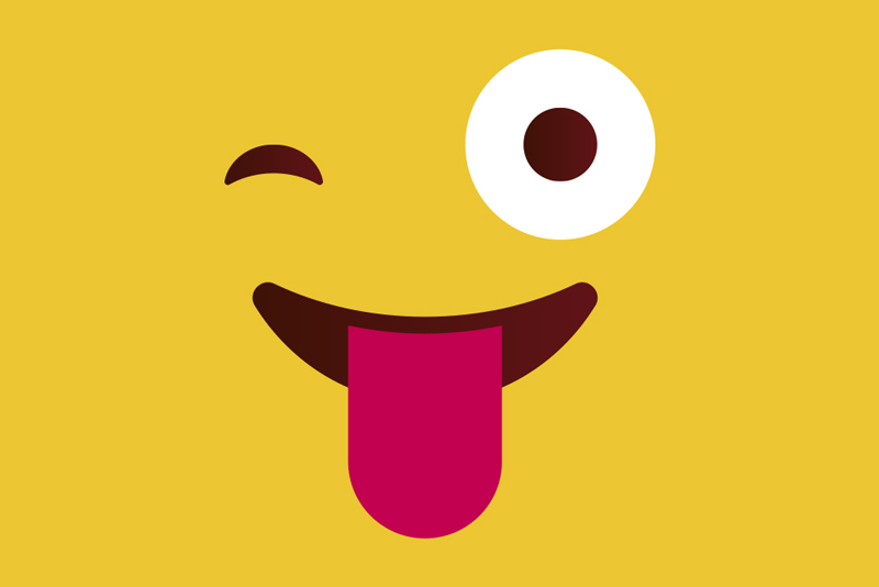 Moderne emoji-winking ansiktsbarn spisebrikker - Tenstickers
