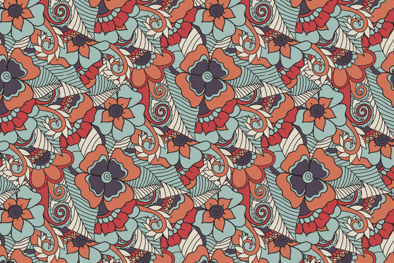 Paisley barokke floral spisebrikker - Tenstickers