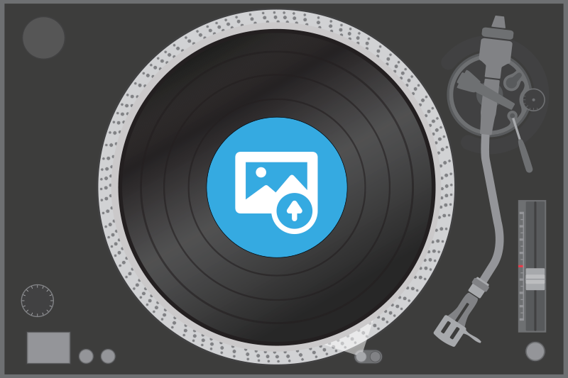 Vinyl disk tilpasses foto original placemat - Tenstickers