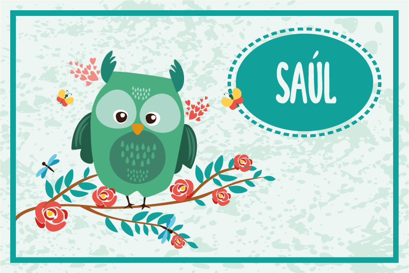 Ugle tilpassede barn spisebrikker - Tenstickers