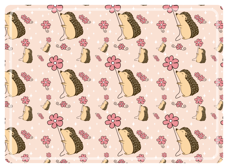 Piggsvin og tusenfryd pinnsvin spisebrikker - Tenstickers