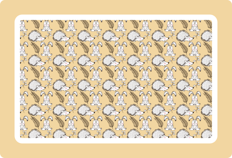 Søte tegneseriefigurer spisebrikke spedbarn - Tenstickers