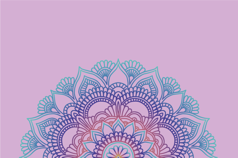 Halvmandala vinylplattemat - Tenstickers