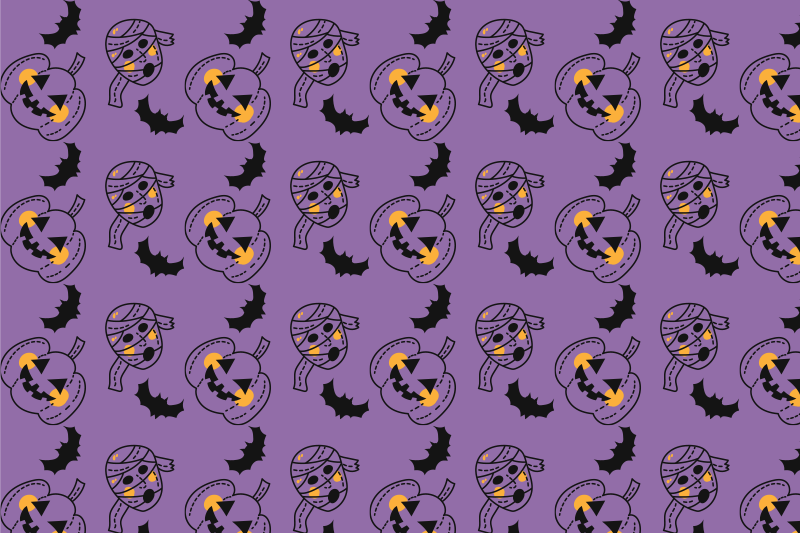 Halloween mummi flaggermus og cupkins halloween spisebrikke - Tenstickers