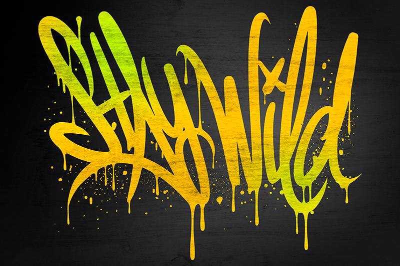 Spisebrikke tekster vill skrift - Tenstickers