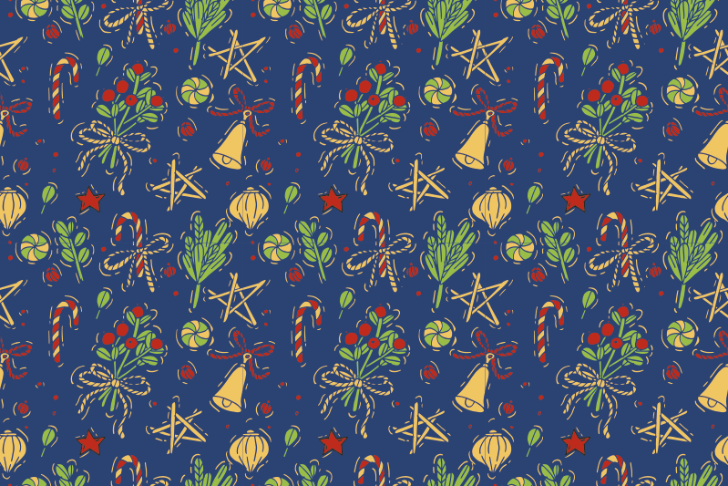 Spisebrikke jul med juletema borddekorasjon - Tenstickers