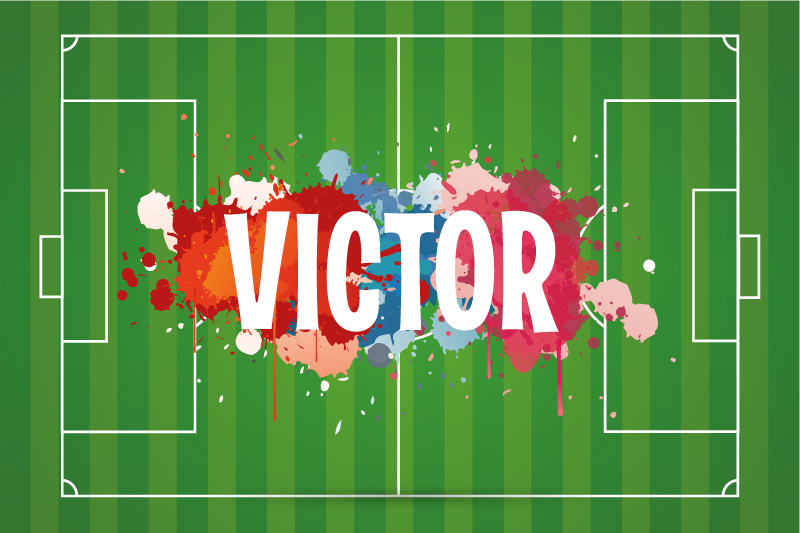 Fotballbane med personlige navneskilt - Tenstickers