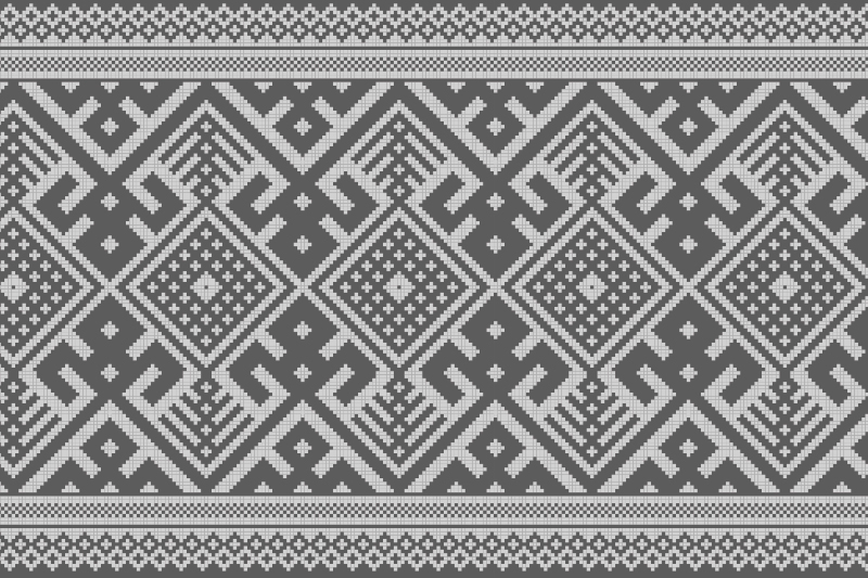 Grå strikket mønster elegante spisebrikker - Tenstickers