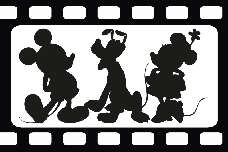 Mickey og minney og pluto barn spisebrikker - Tenstickers