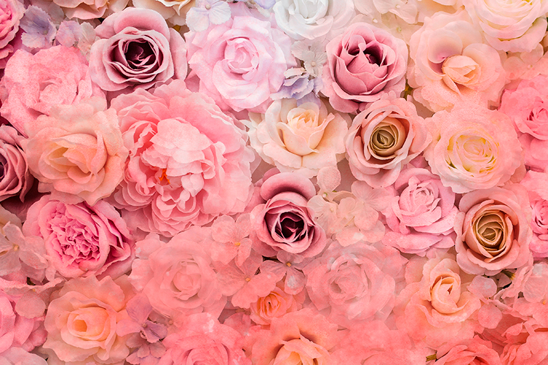 Spisebrikke tekstur med blomsterrose mønster - Tenstickers