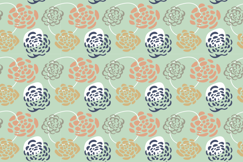 Spisebrikke original botanisk trykk kunst - Tenstickers