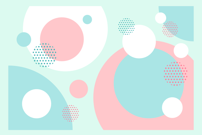 Spisebrikke moderne geometriske fargeblokker - Tenstickers