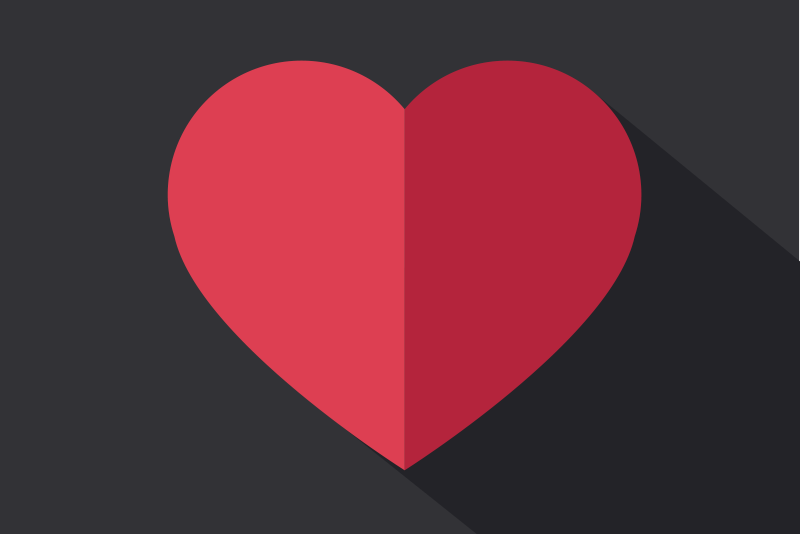 Spisebrikke original hjerteformet accent - Tenstickers