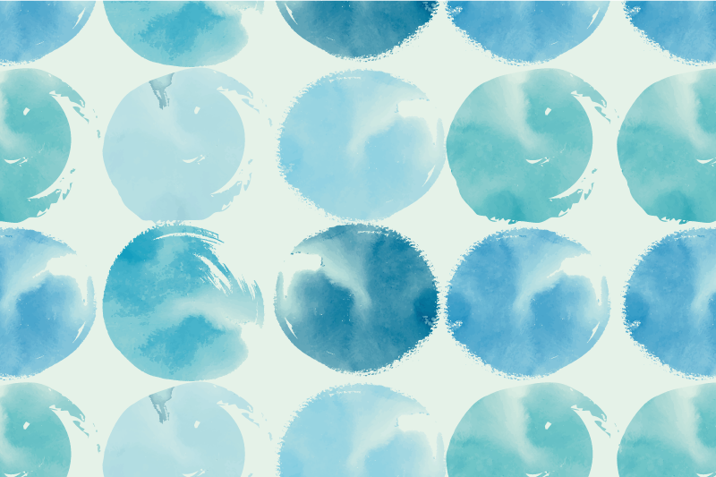 Turkis abstrac sirkel originale spisebrikker - Tenstickers