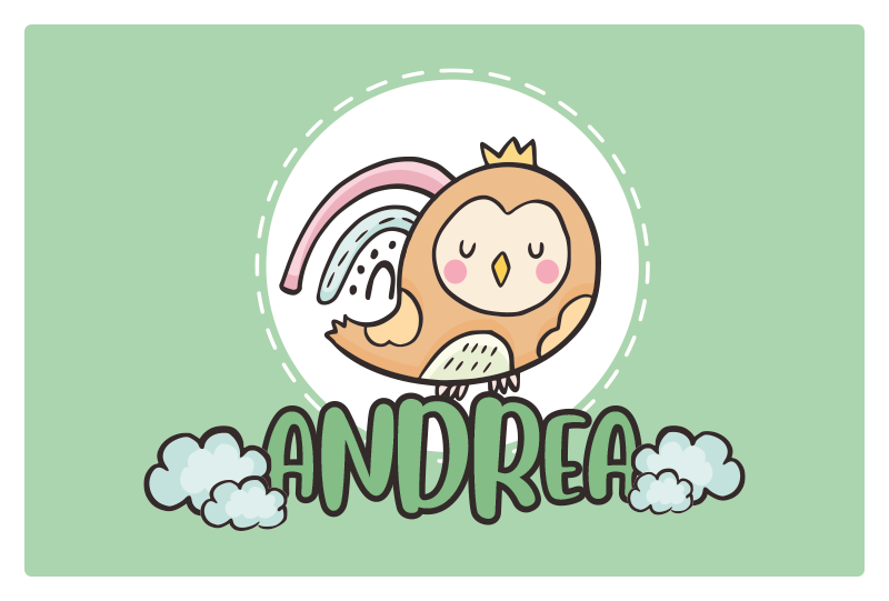 Søt ugle karakter spisebrikke spedbarn - Tenstickers