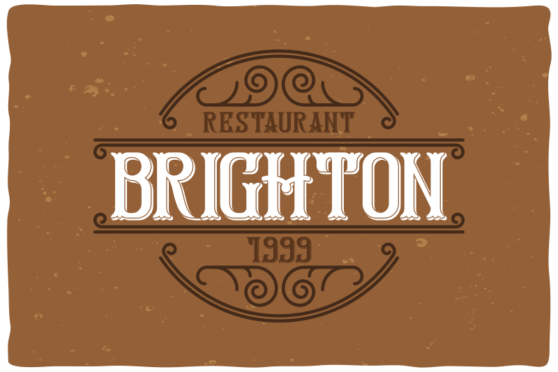 Spisebrikke tekster brighton restaurantlogo - Tenstickers