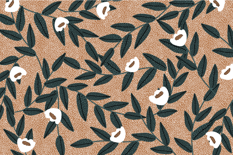 Spisebrikke tekstur bladmønster - Tenstickers