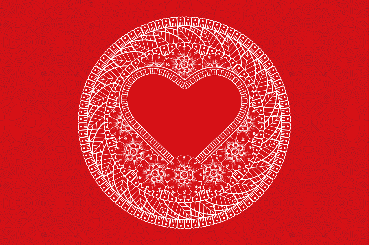 Spisebrikke tekster hjerte mønster - Tenstickers