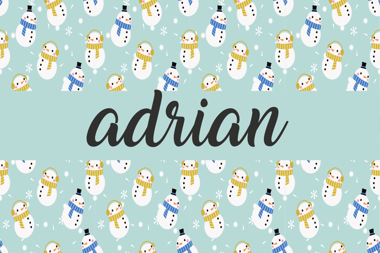 Spisebrikke jul snømann personlig design - Tenstickers