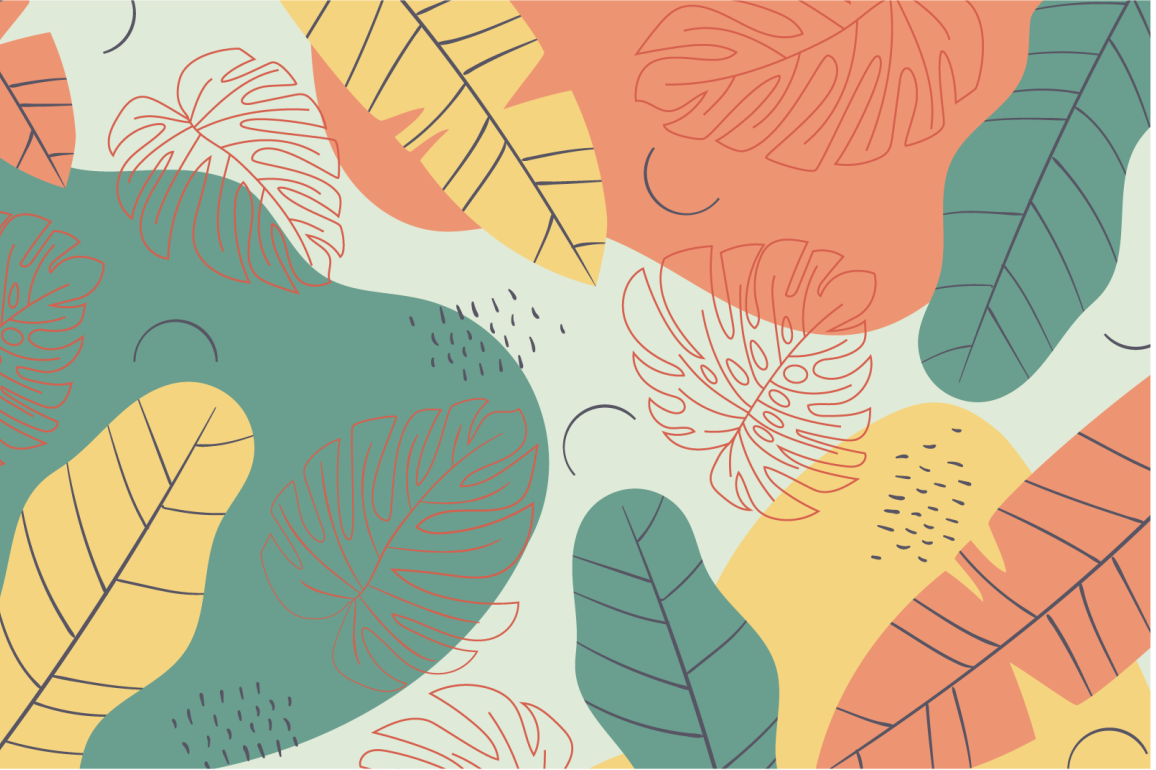 Fargede blader moderne spisebrikker - Tenstickers