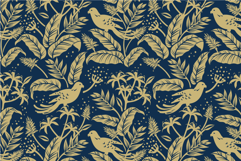 Spisebrikke original med elegant bladmotiv - Tenstickers