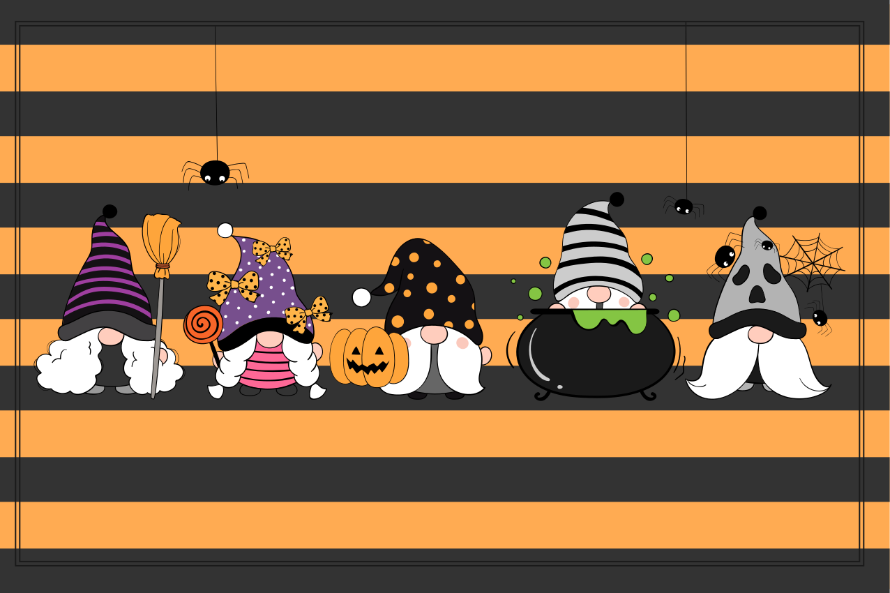 Stripete bakgrunn halloween spisebrikker - Tenstickers