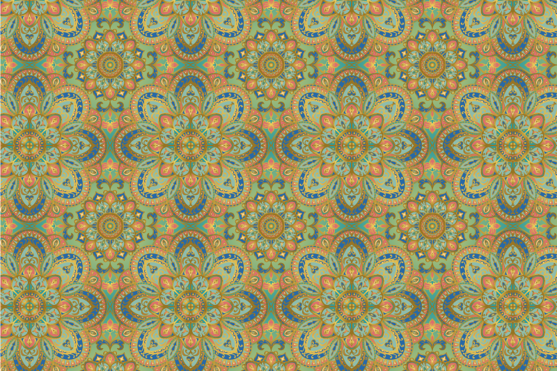 Spisebrikke original med utsøkt blomsterdekorasjon - Tenstickers