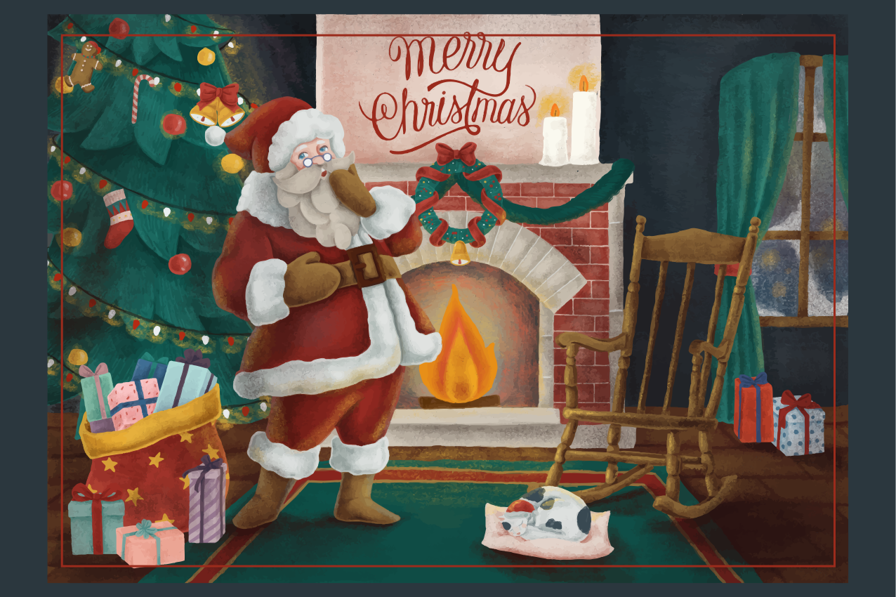 Spisebrikke jul nissefest - Tenstickers