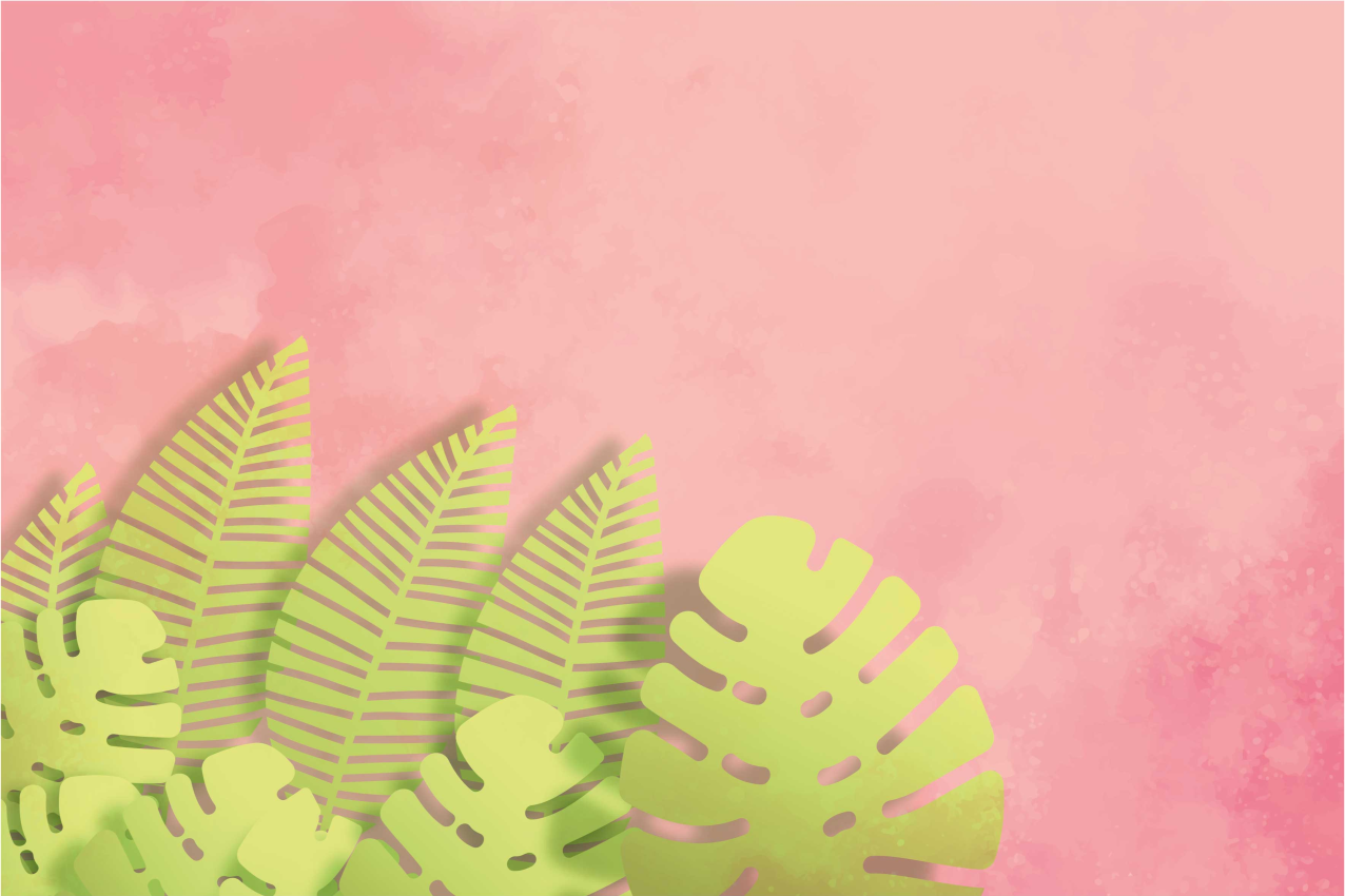 Spisebrikke original botanisk bladarrangement - Tenstickers