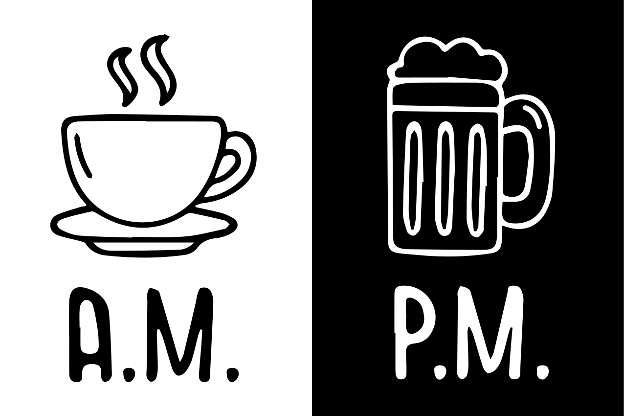 Kaffe Øl kontrast spisebrikke tekster - Tenstickers