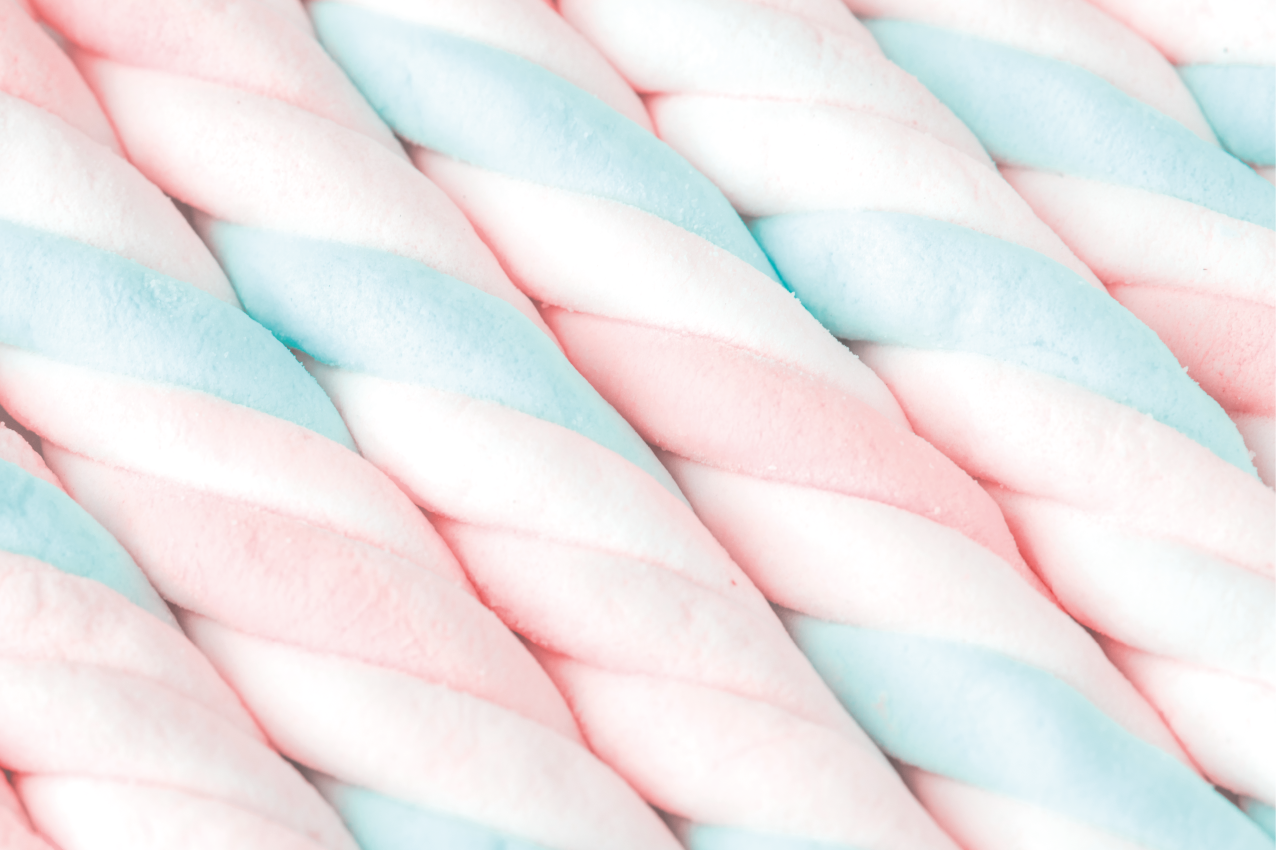 Marshmallow spisebrikke hus - Tenstickers