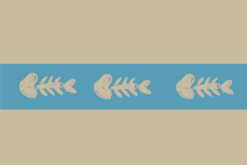 Spisebrikke original med unikt fiskebensmønster - Tenstickers