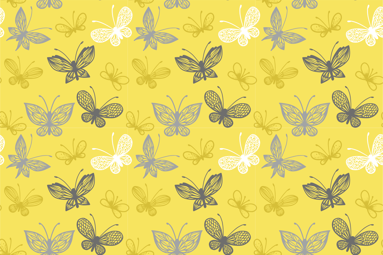 Pantone sommerfugler spisebrikke original - Tenstickers