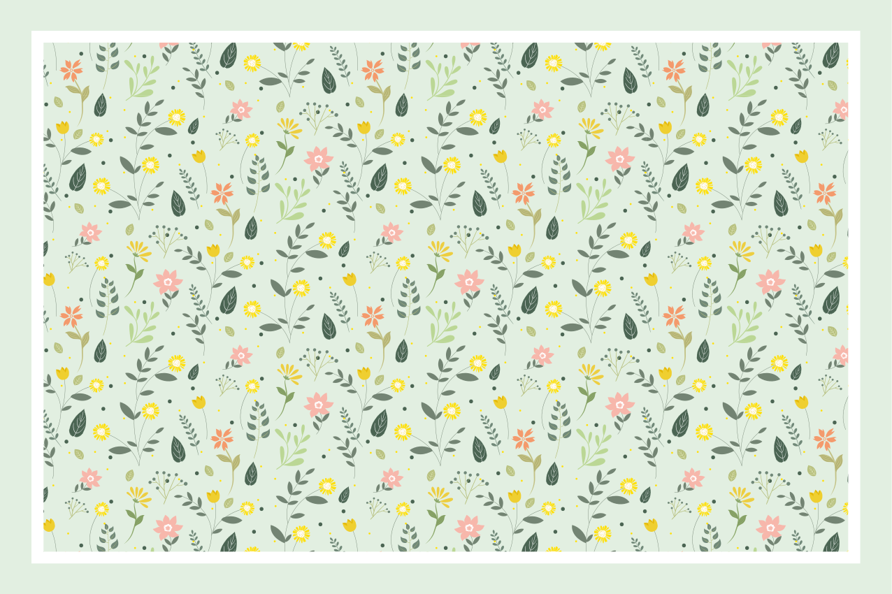 Spisebrikke original blomstermønster - Tenstickers