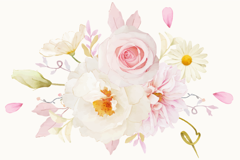 Spisebrikke original blomsterarrangement glede - Tenstickers