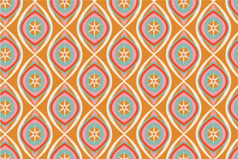 Fargerikt stjernemønster spisebrikke original - Tenstickers