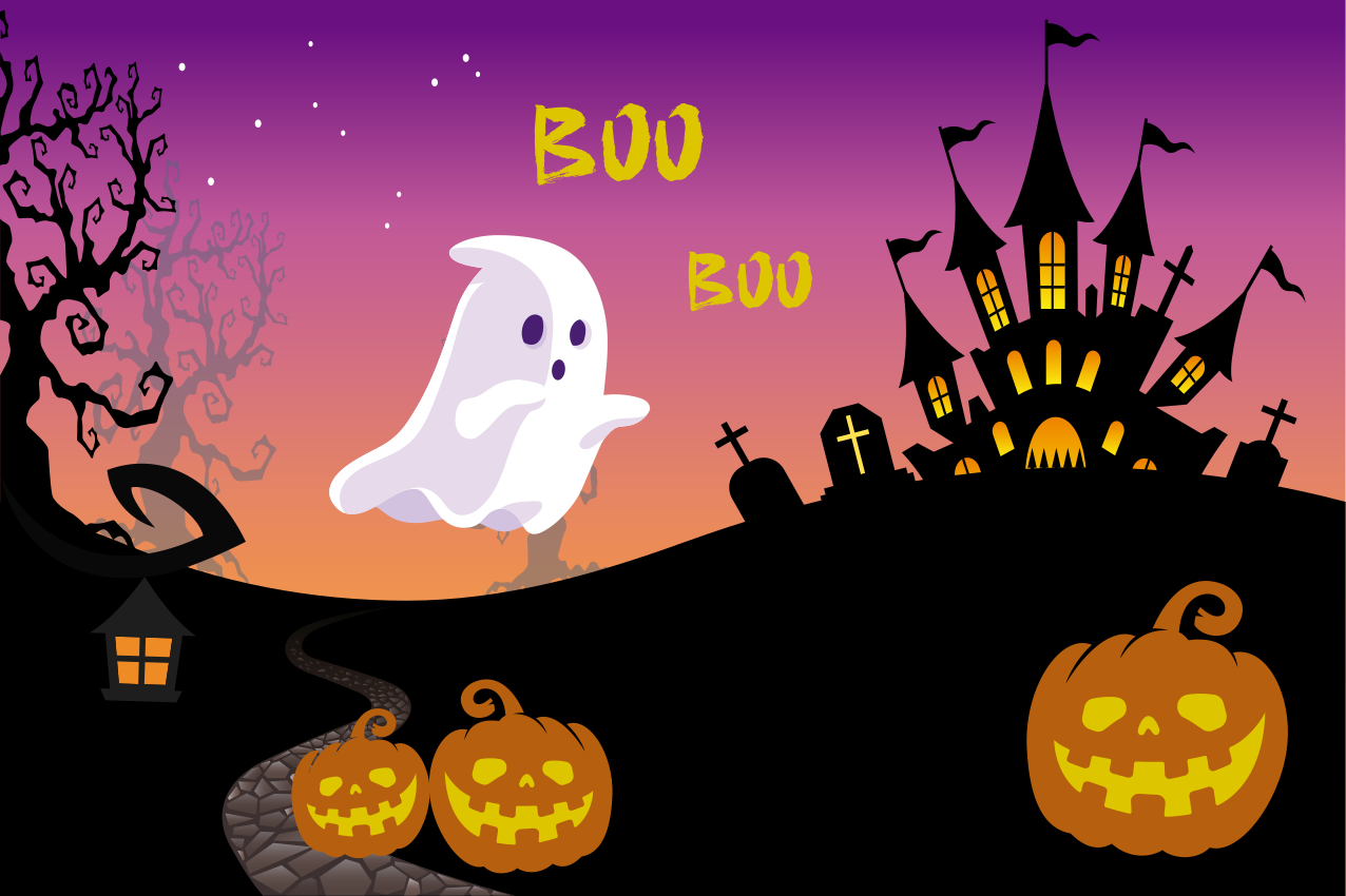 Boo halloween natt spisebrikke Halloween - Tenstickers
